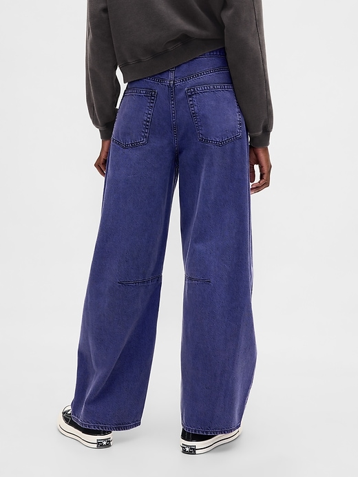 Image number 4 showing, Gap × Disney Tim Burton’s The Nightmare Before Christmas Mid Rise UltraSoft Barrel Jeans