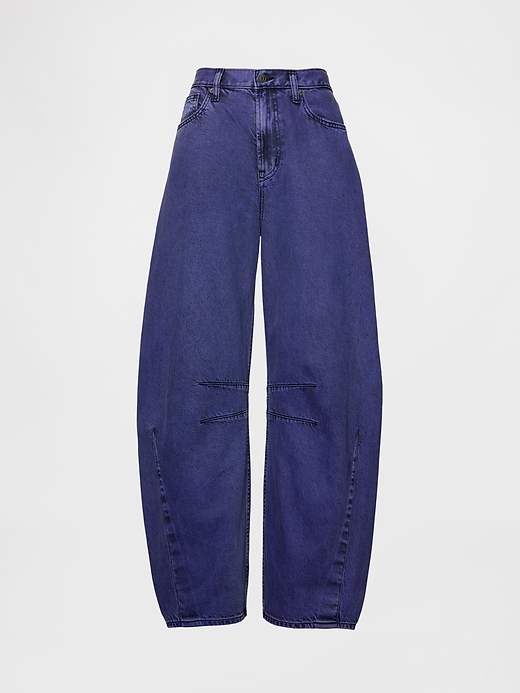 Image number 5 showing, Gap × Disney Tim Burton’s The Nightmare Before Christmas Mid Rise UltraSoft Barrel Jeans