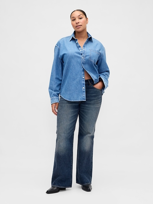 Image number 5 showing, Mid Rise Relaxed Flare Jeans