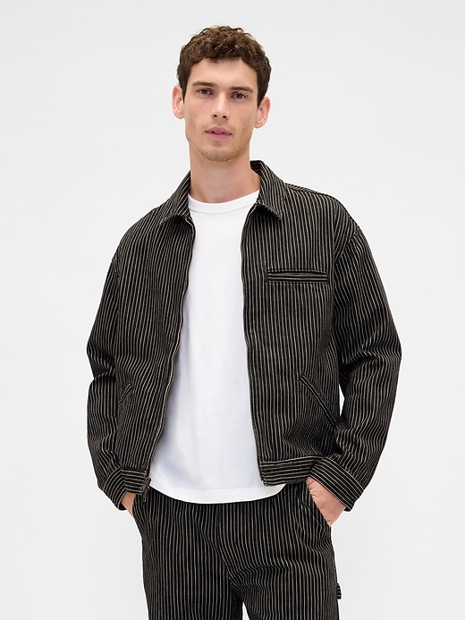 Image number 1 showing, Gap × Disney Tim Burton’s The Nightmare Before Christmas Stripe Denim Jacket