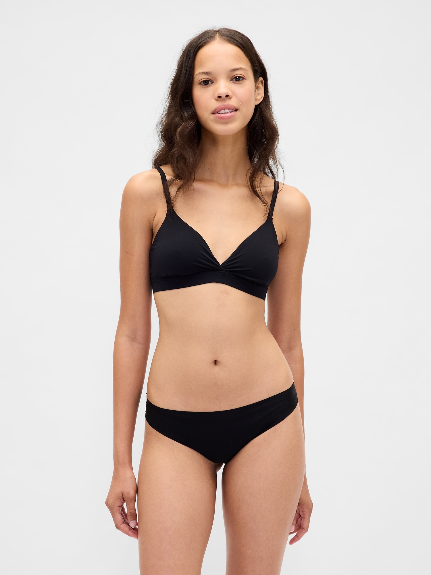 SecondSkin Crossover Bralette - True Black