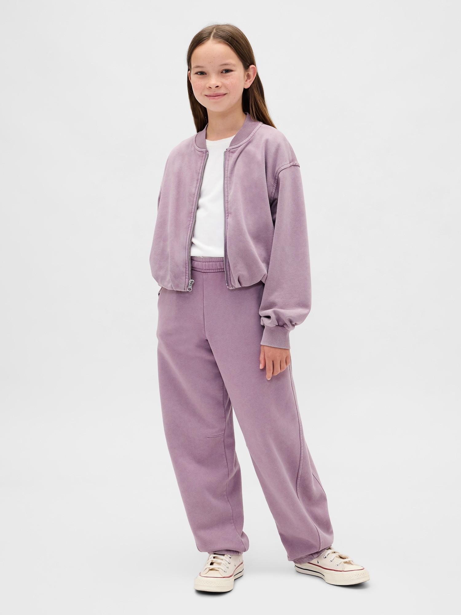 Детская куртка Gap VintageSoft Bubble Bomber, цвет: Фиолетовый — фото 4