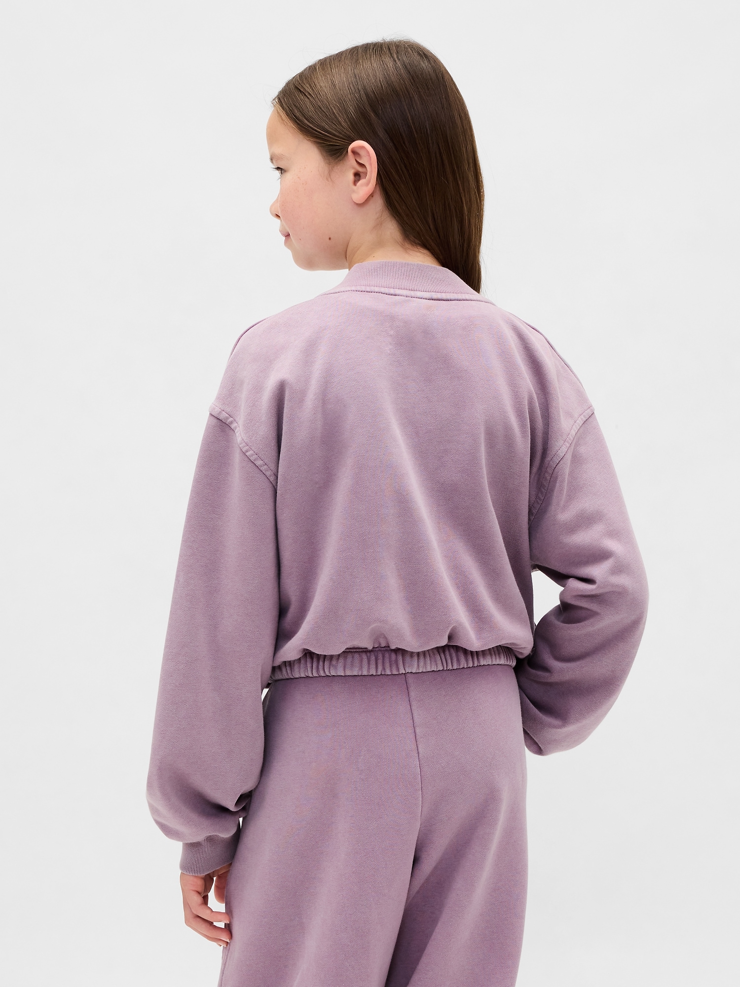Детская куртка Gap VintageSoft Bubble Bomber, цвет: Фиолетовый — фото 3