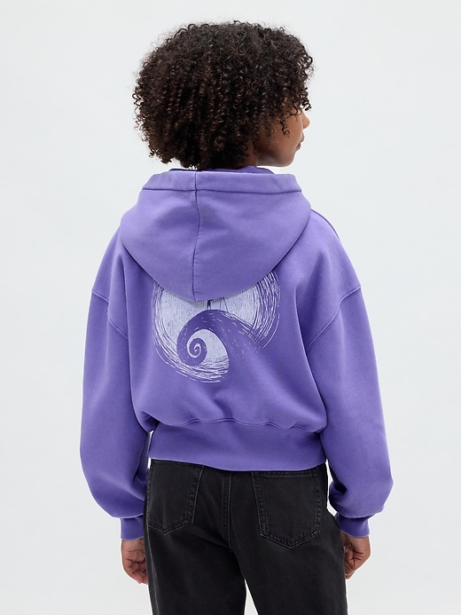 Image number 2 showing, Gap × Disney Tim Burton’s The Nightmare Before Christmas Kids VintageSoft Crop Hoodie