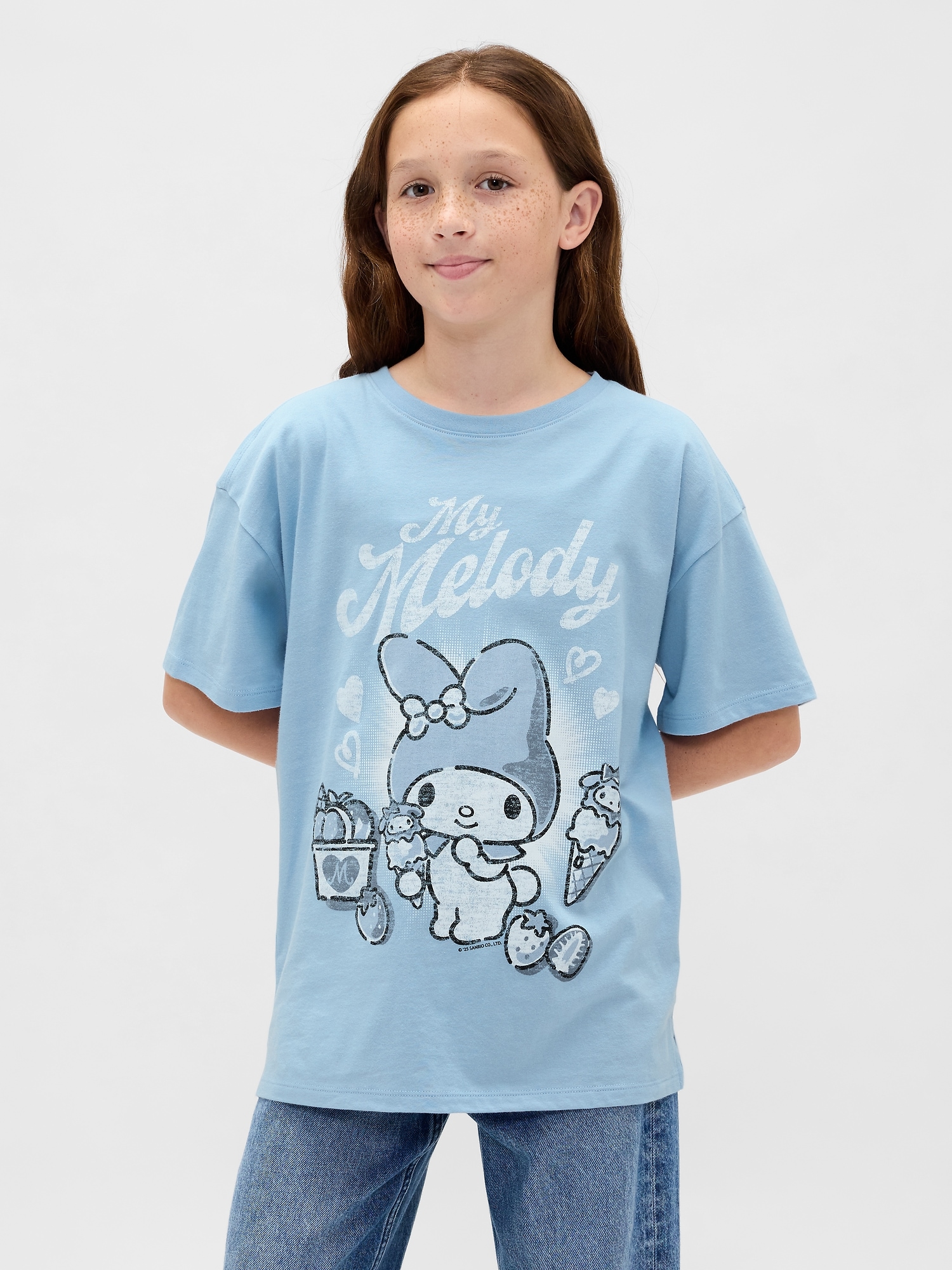Kids Graphic Tunic T-Shirt - Wind Blue