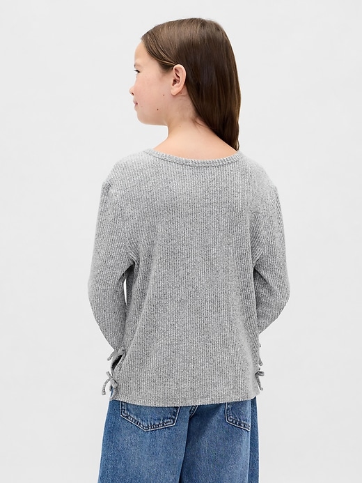 Image number 3 showing, Kids Softspun Rib Side-Tie Sweater Top