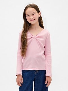 Kids Bow-Neck T-Shirt