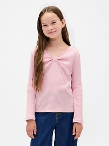 Kids Bow-Neck T-Shirt