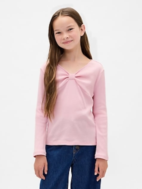 Kids Bow-Neck T-Shirt