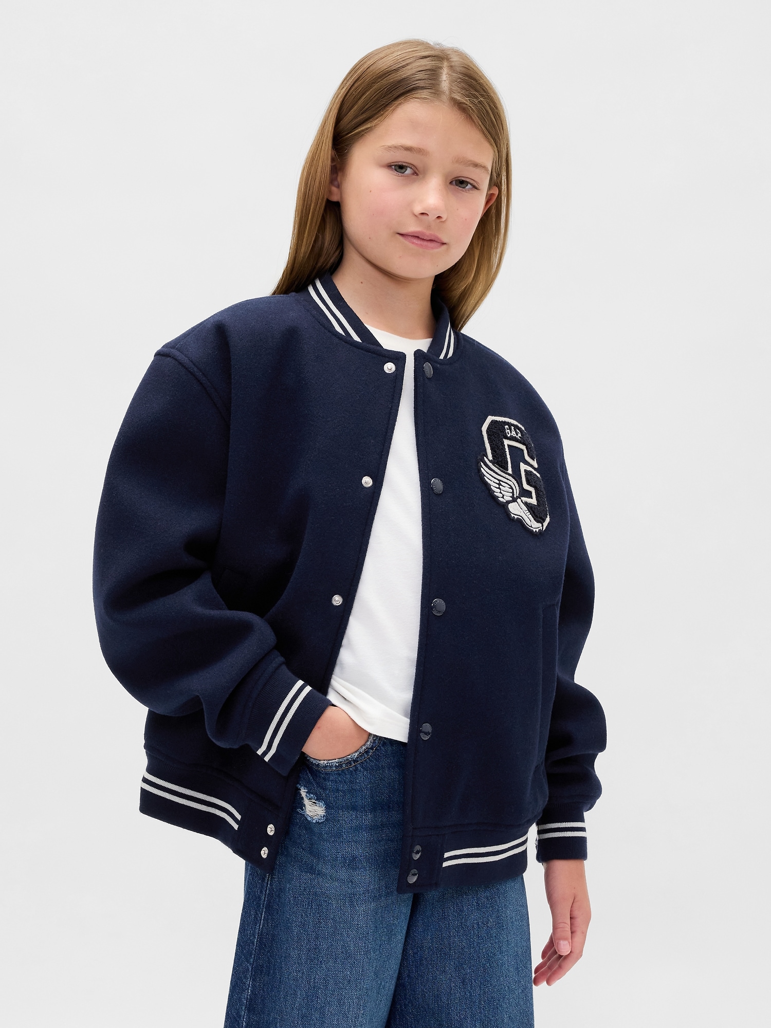 Kids Varsity Logo Bomber Jacket