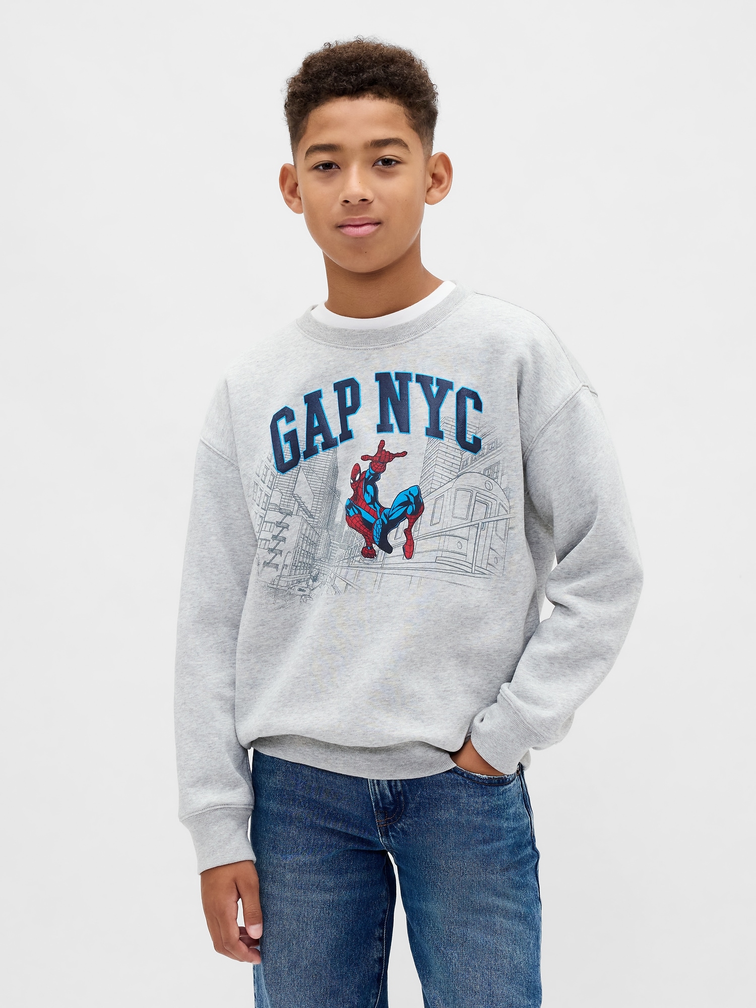 Kids VintageSoft Marvel Graphic Logo Sweatshirt