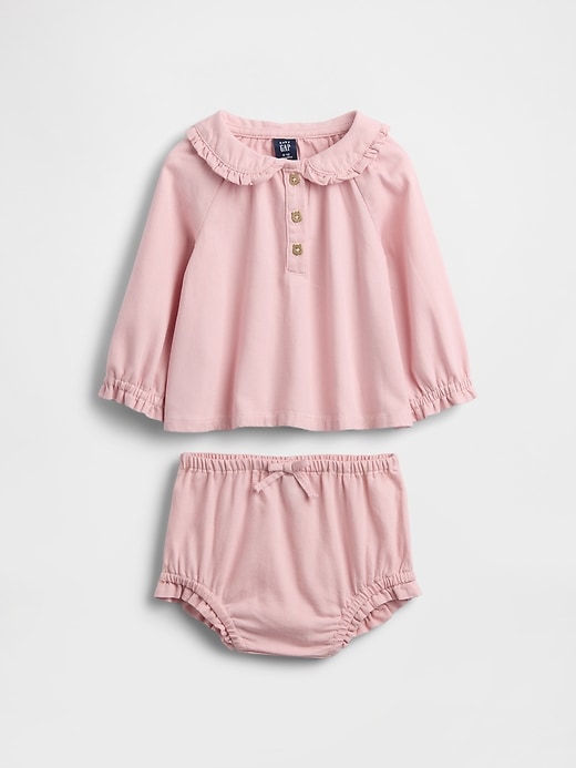 Image number 1 showing, Baby Denim Bubble Outfit Set