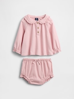 Baby Denim Bubble Outfit Set