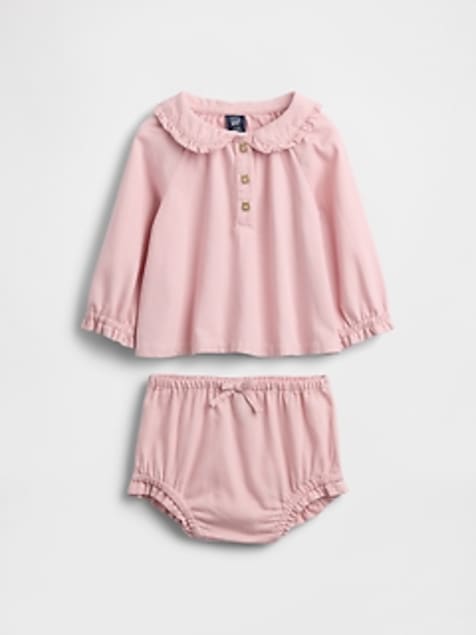 Baby Denim Bubble Outfit Set