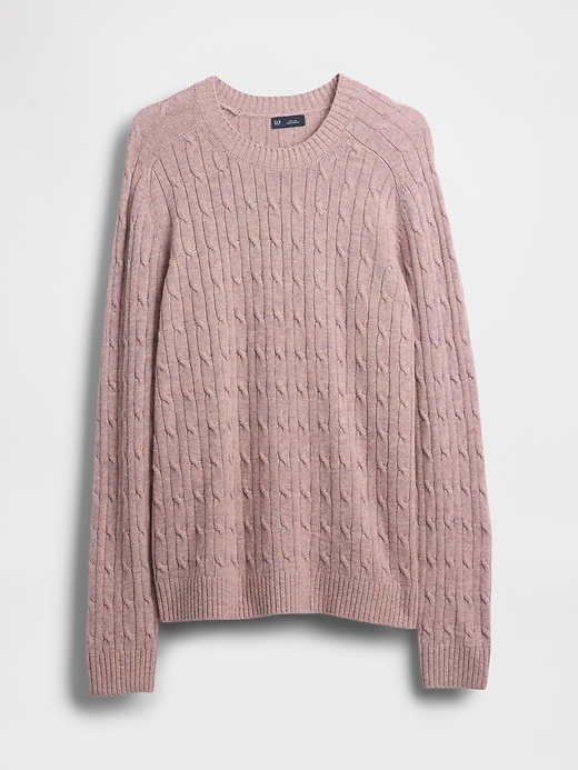 Image number 5 showing, Merino Wool-Blend Cable-Knit Sweater