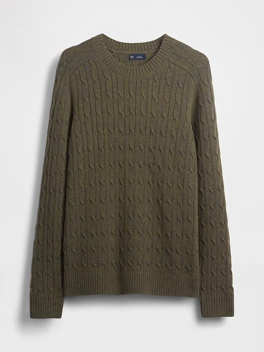 Image number 5 showing, Merino Wool-Blend Cable-Knit Sweater