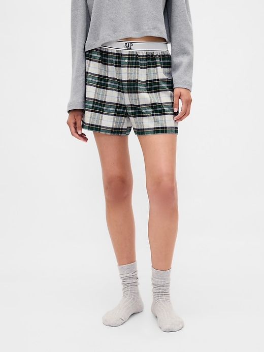Image number 2 showing, Logo Flannel Boxer Shorts