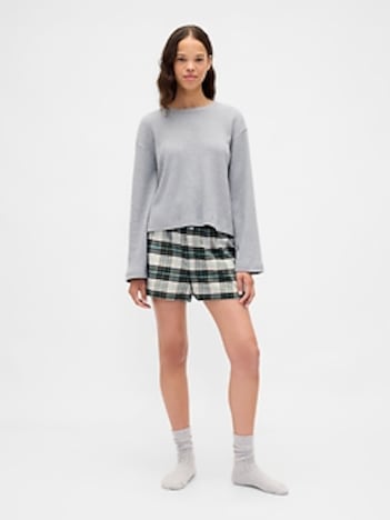 Logo Flannel Boxer Shorts