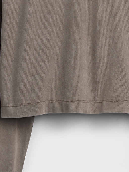 Image number 4 showing, Organic Cotton VintageSoft Heavyweight Crop T-Shirt