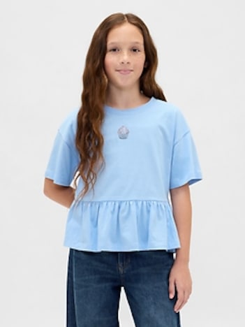 Kids Graphic Peplum T-Shirt
