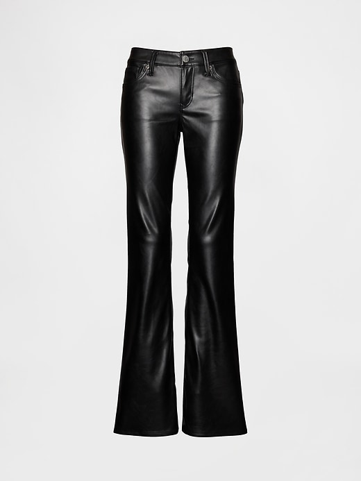 Image number 7 showing, Low Rise Recycled Vegan Leather Long & Lean Pants