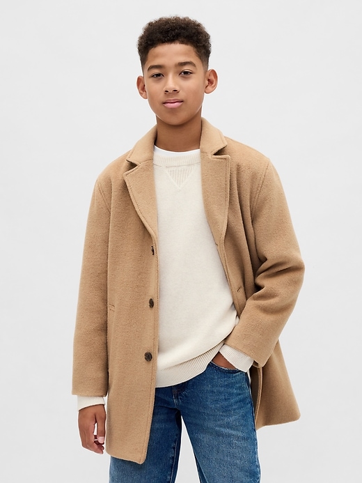 Image number 1 showing, Kids Wool-Blend Topcoat