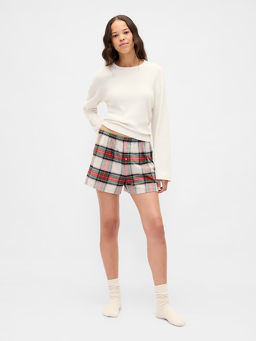 Image number 1 showing, Logo Flannel Boxer Shorts
