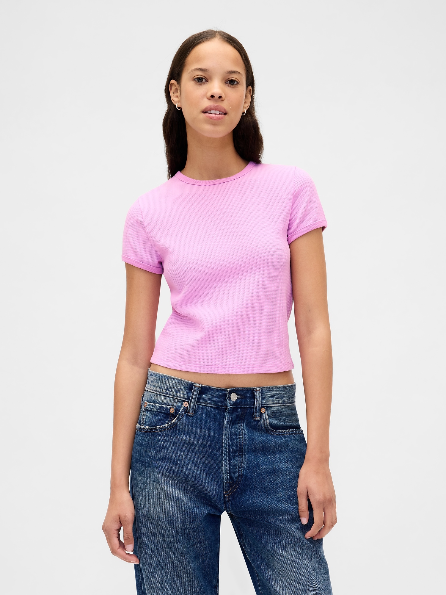 Waffle Baby T-Shirt - Sugar Pink