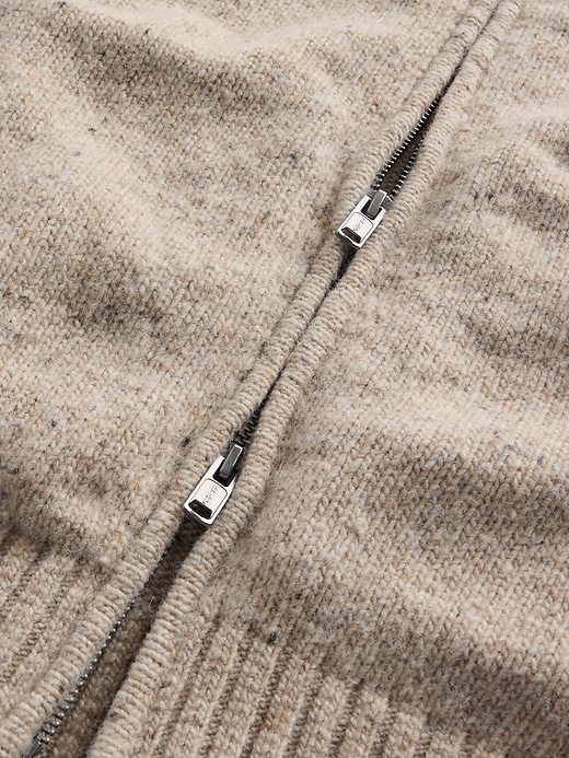 Image number 4 showing, Wool-Blend Zip Cardigan Sweater