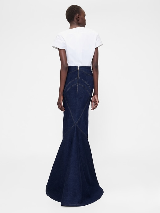Image number 2 showing, GapStudio High Rise Seamed Denim Maxi Skirt