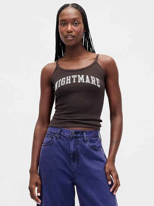 Image number 1 showing, Gap × Disney Tim Burton’s The Nightmare Before Christmas Mini Rib Tank Top