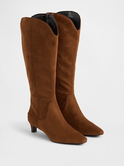 Image number 2 showing, Kitten Heel Pointy Knee High Boots