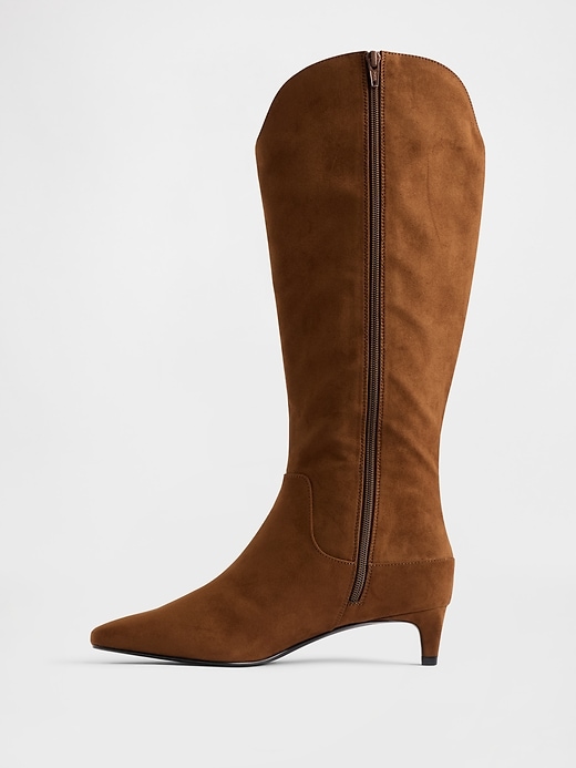 Image number 5 showing, Kitten Heel Pointy Knee High Boots