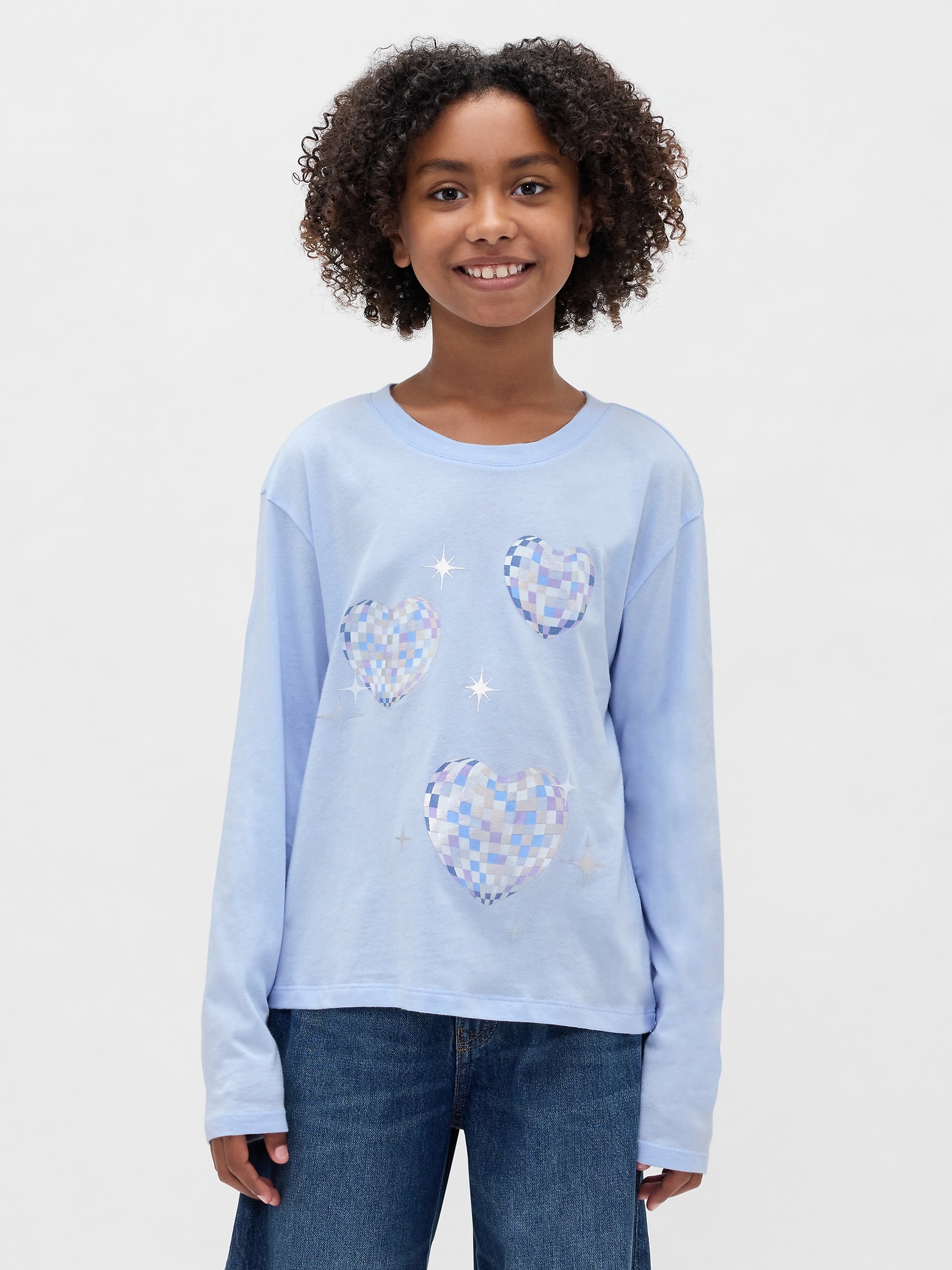 Kids Relaxed Graphic T-Shirt - Serene Blue