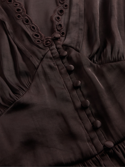 Image number 4 showing, Eyelet V-Neck Peplum Top