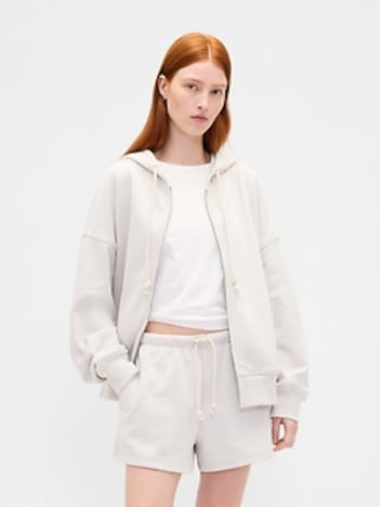 Heavyweight French Terry Oversized Zip Hoodie