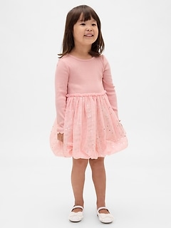 Baby & Toddler Mixed Media Bubble Dress