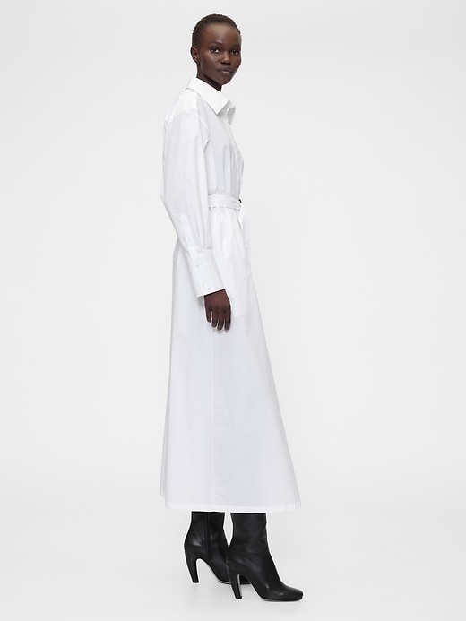 Image number 3 showing, GapStudio Poplin Belted Maxi Shirtdress