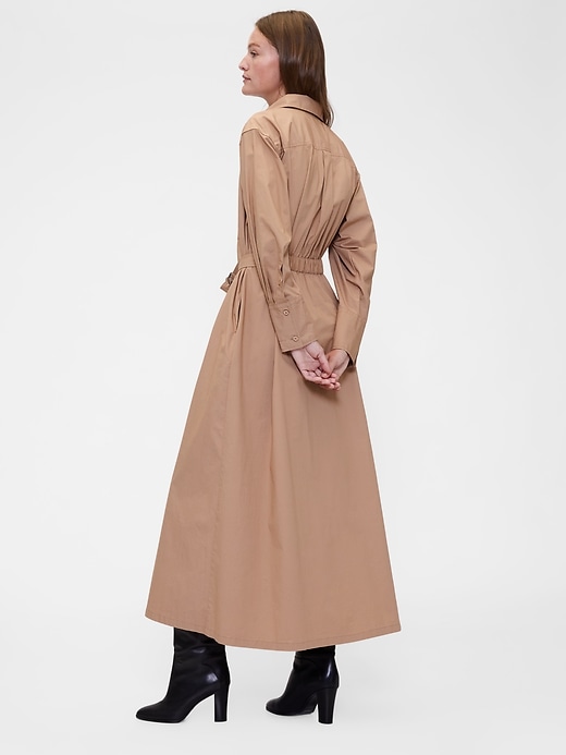 GapStudio Poplin Belted Maxi Shirtdress
