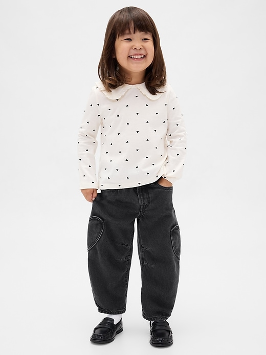 Image number 1 showing, Baby & Toddler Heart Pocket Horseshoe Jeans