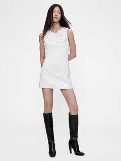 GapStudio Vegan Patent Leather Mini Dress
