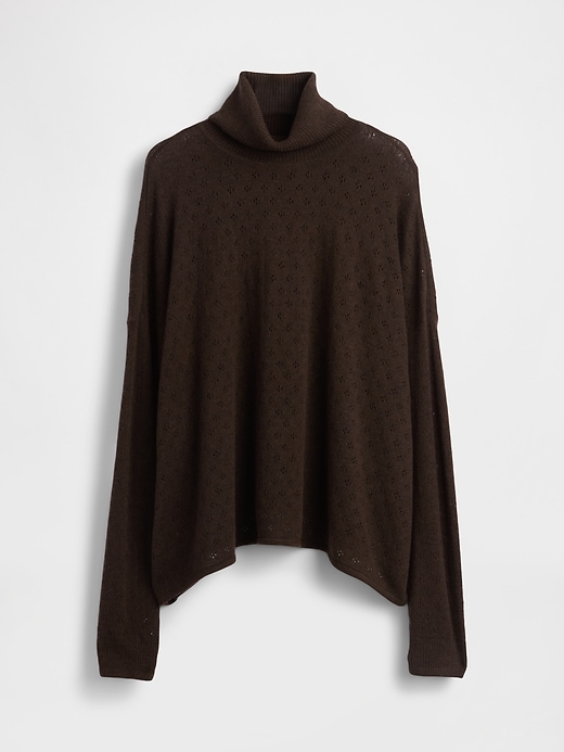 Image number 5 showing, Oversized Pointelle Turtleneck