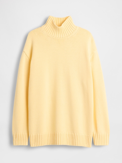 Image number 5 showing, 100% Cotton Oversized Mockneck Sweater