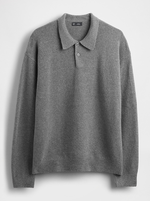 Image number 5 showing, CashSoft Relaxed Polo Sweater
