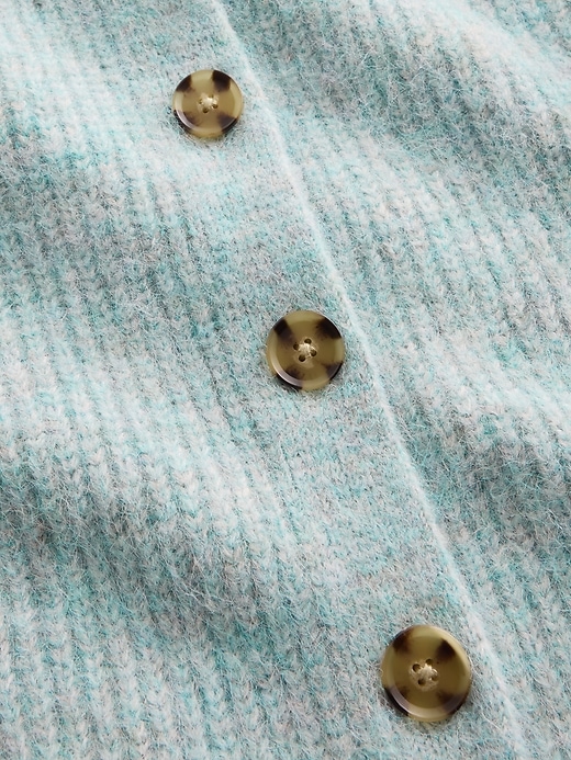 Image number 4 showing, Fuzzy Shaker Stitch Cardigan