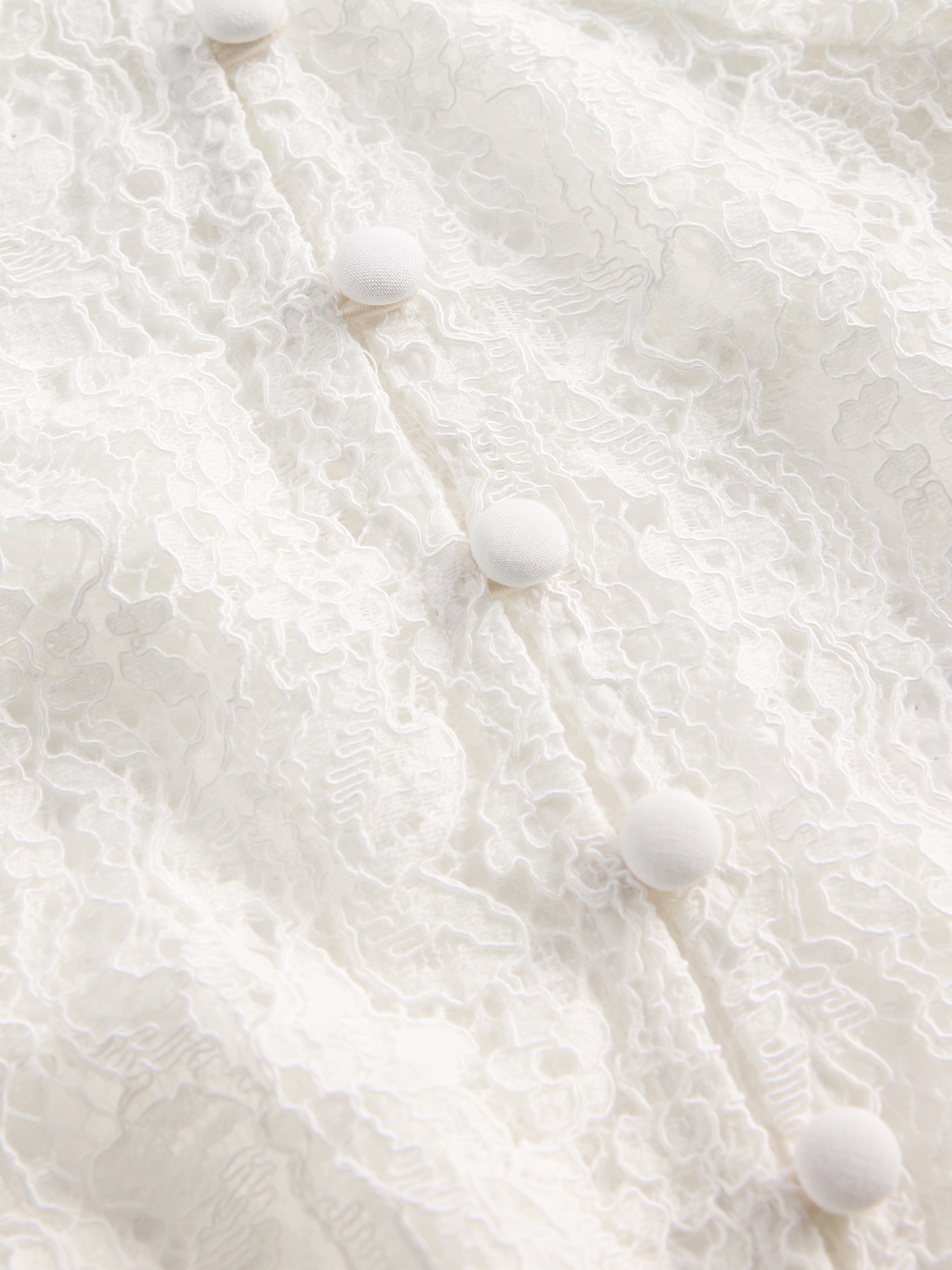 Женский топ Gap Lace V-Neck Top, цвет: Состаренный белый — фото 3