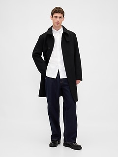 Wool-Blend Car Coat
