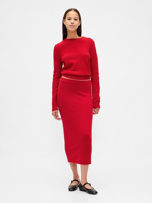 Image number 1 showing, CashSoft Stretch Midi Skirt