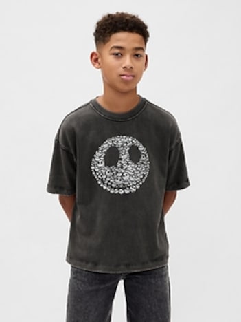 Gap × Disney Tim Burton’s The Nightmare Before Christmas Kids Skull T-Shirt