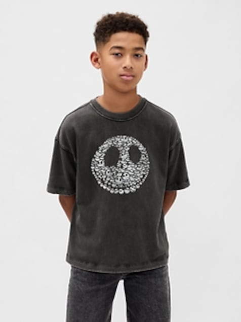 Gap × Disney Tim Burton’s The Nightmare Before Christmas Kids Skull T-Shirt